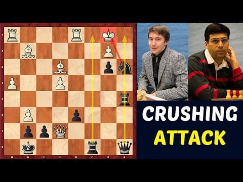 Anand crushed Karjakin in Sicilian Najdorf | Brilliant Attack